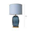  Lampe de table bleue 26 po