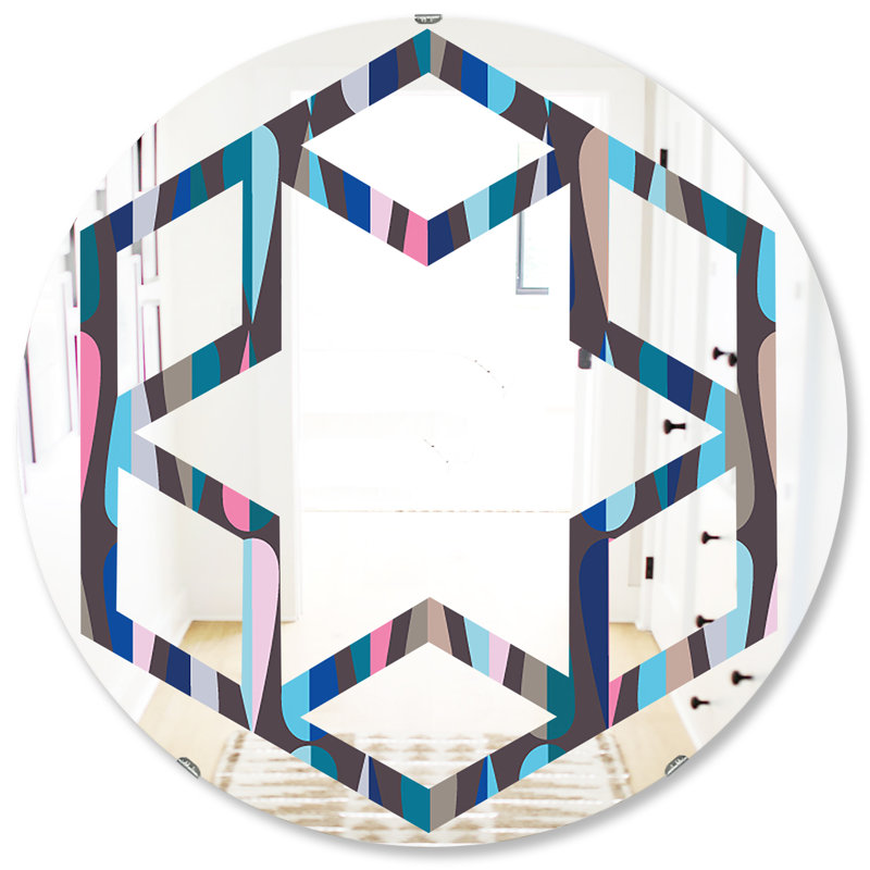 Miroir mural Hexagon Star, H 31,5 po x l po
