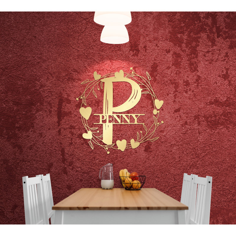 Texte personnalisé sur mesure, panneau de métal, décoration murale, cadeau personnalisé pour la Saint-Valentin et la fête des mères