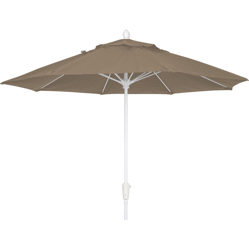 Parasol de marché 7,5 pi Prestige, Blanc, Taupe