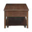 Table basse transitionnelle en noyer avec rangement et rangement pour couvertures