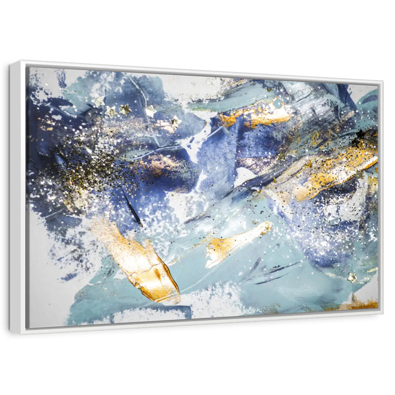 Noisette scintillante, Cadre flottant blanc, 13 po x 9 po