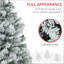 Grand arbre de Noël artificiel pré-éclairé avec branches enneigées 1868, 600 lumières DEL blanc chaud, ouverture automatique, vert-1668082459