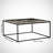 Modern Marble Coffee Table, White & Black, 29.5 x 16.9 x 29.5 inches | 100% Melamine Coated Particle Board, Thickness: 0.7 inches | Sturdy Metal Legs (0.6 x 0.6 inches), Electrostatic Powder Coated | Stylish & Functional Design for Living Room