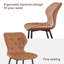 Upholstered Armless Dining Chair With Wraparound Backrest-117659172