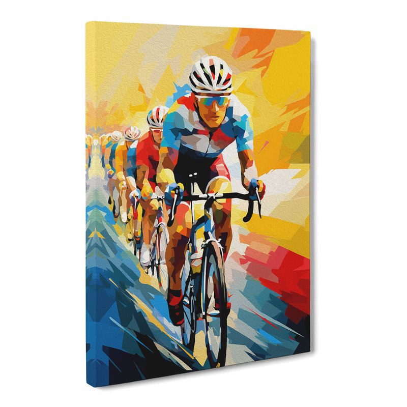Tour De France Cubism - No Frame Print, 76cm H x 50cm W x 3cm D