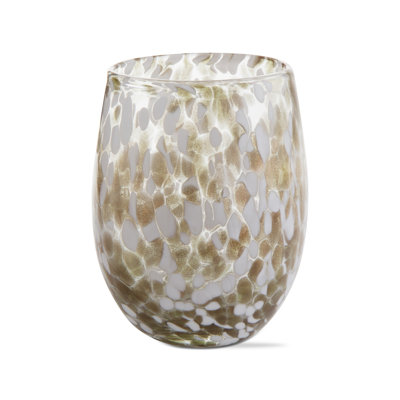 Confetti Stemless Wine Glass 16 oz White