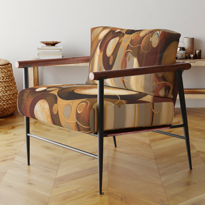 Crista - Fauteuil d'appoint géométrique abstrait en velours