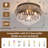 Delainy  20" 5 - Lights  Modern Dimmable Tiered  Unique/Statement Drum Crystal Flush Mount Lighting Fixture For Living Room/ Bedroom-490885503