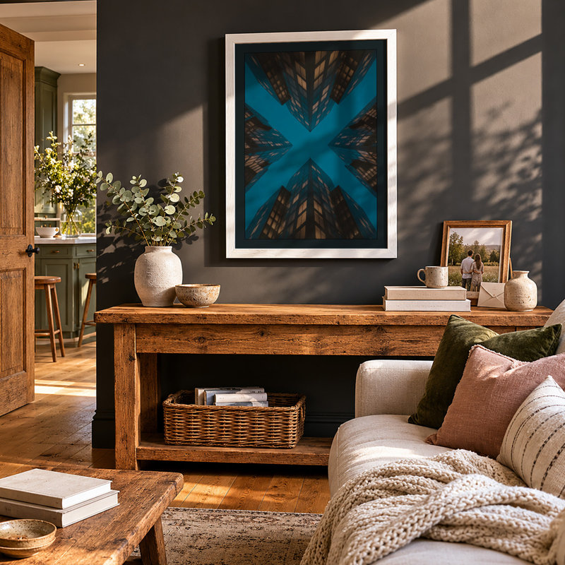 Urban Convergence Modern - Framed Print, A2 - 59.4 x 42.0 cm, White