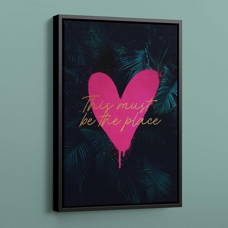 This Must Be The Place - Print on Canvas, 50.8cm H x 40.64cm W x 5cm D, Black Framed