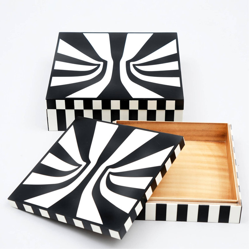 Hyphnotic Pattern Box - Set Of 2