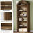 Chic Bookshelf,Wooden Display Shelving Unit,Arched Bookcase