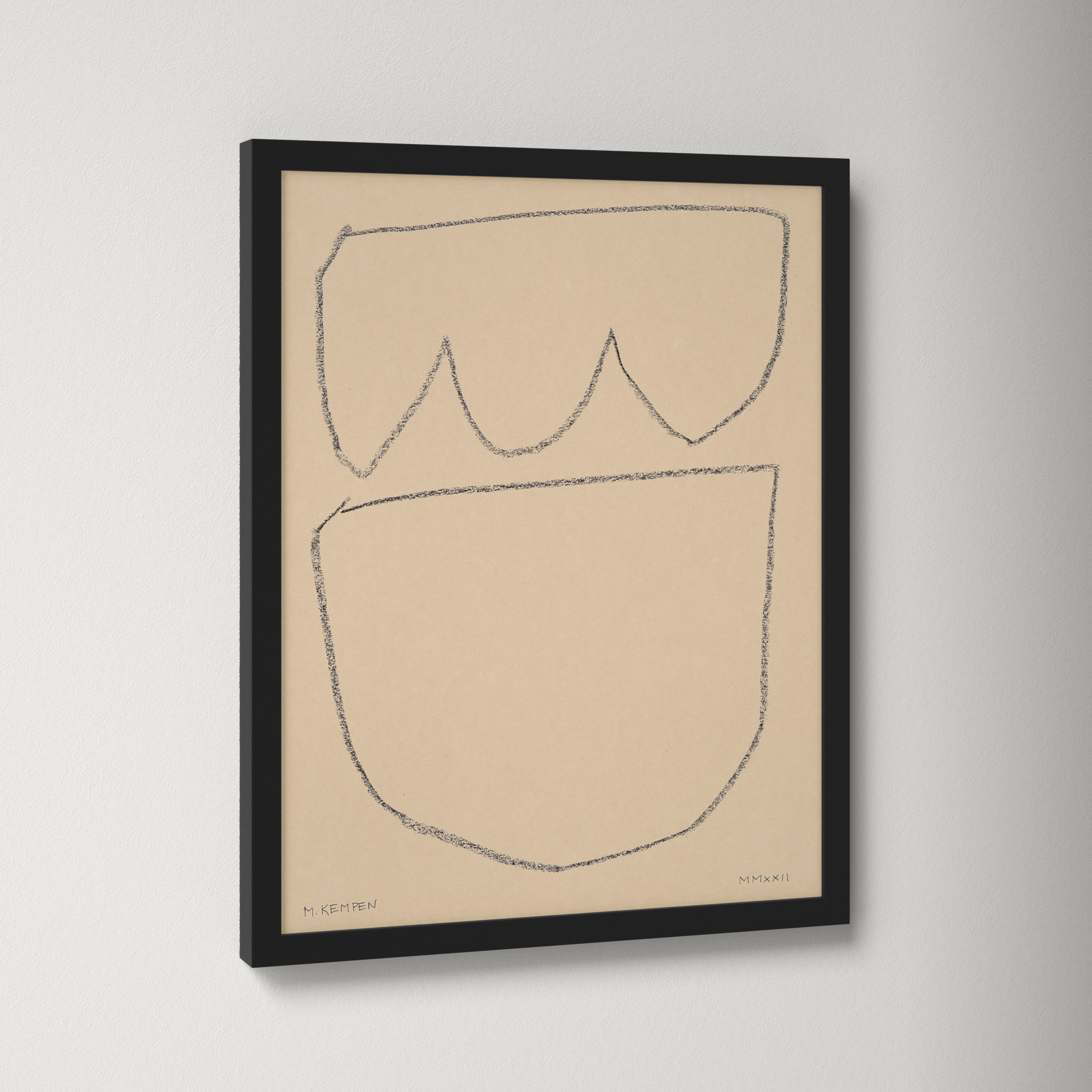 Outlines 8 by Michael Kempen, 16" W x 20" H, Black Framed