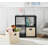 4 Cube Storage Organizer Bookcase With 4 Basket Bins