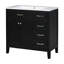 Meuble-lavabo simple avec plateau en céramique 35,98 po.-1991469967