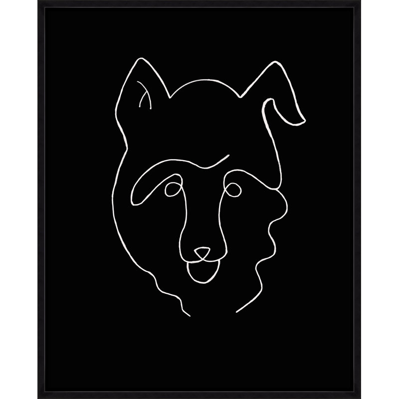 Silly Dog Print by Adam Mowery, Image Brush Gel, 31.75" H x 25.75" W