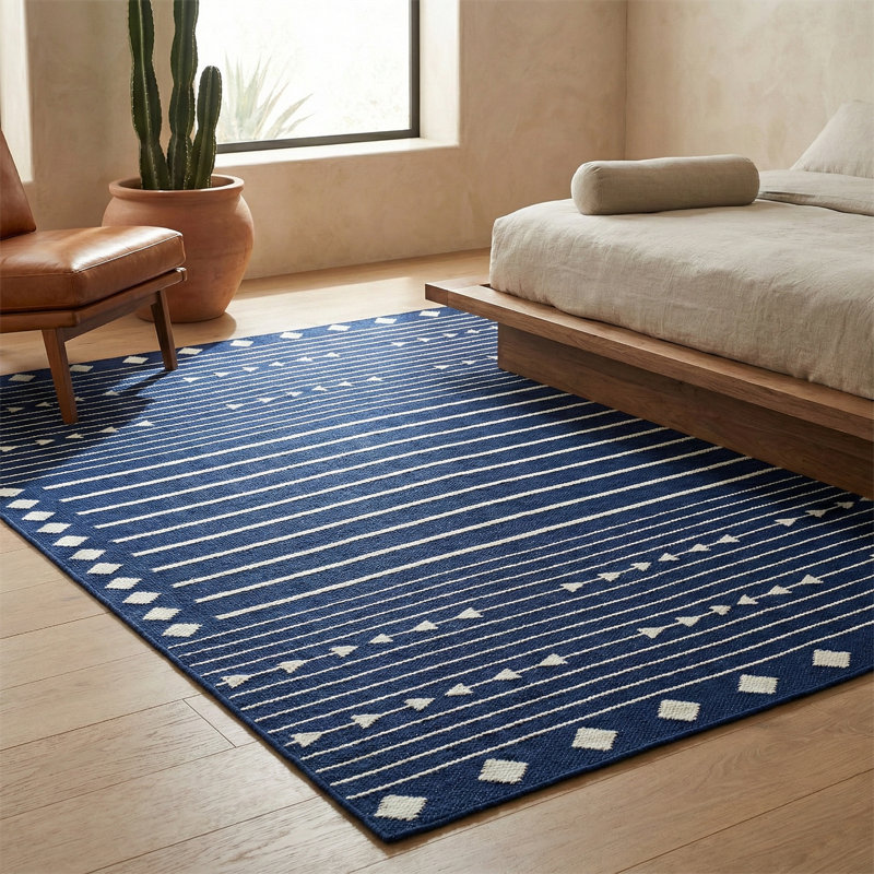 Xyliana Machine Washable Area Rug Living Room Bedroom Bathroom Kitchen Pet Friendly Stain Resistant, Rectangle 4' x 6'
