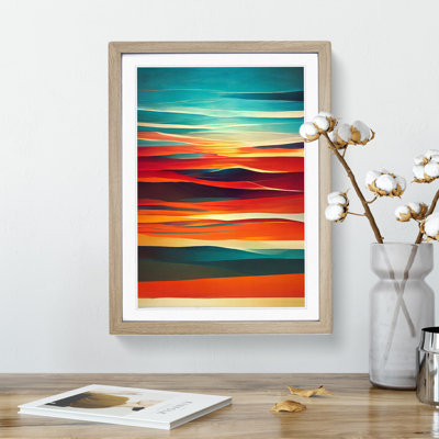 XV1022-4295X Sunset Abstract No.4 - Single Picture Frame Print