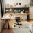 Brown+Black Rectangular Solid Wood desk-3484549-3484551