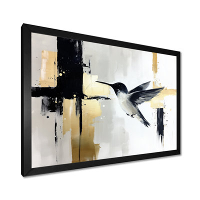 Watercolor Abstract Hummingbirds Flight II - Hummingbird Wall Décor