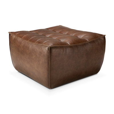 N701 Square Leather Ottoman
