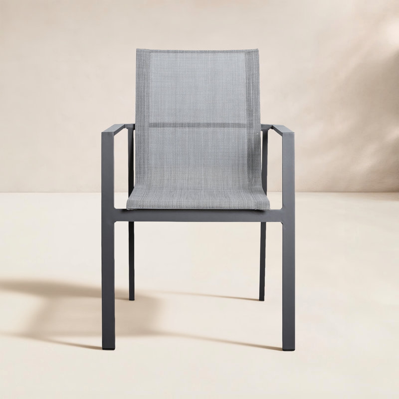 Lift Outdoor Dining Armchair, Slate, Driftwood