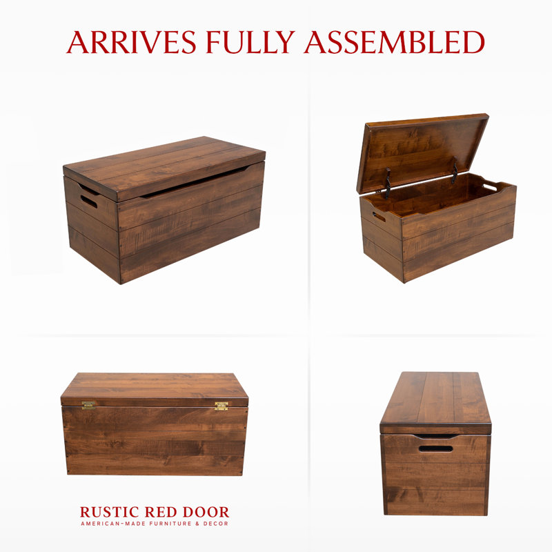 Palmer Brown Maple Blanket Chest, Asbury Stain, 36 Inches, Brown Maple Wood/Asbury Stain