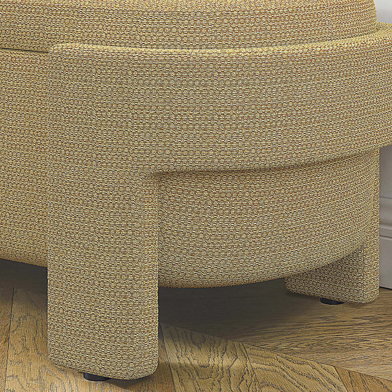 Banc rembourré avec grand espace de rangement, Jaune