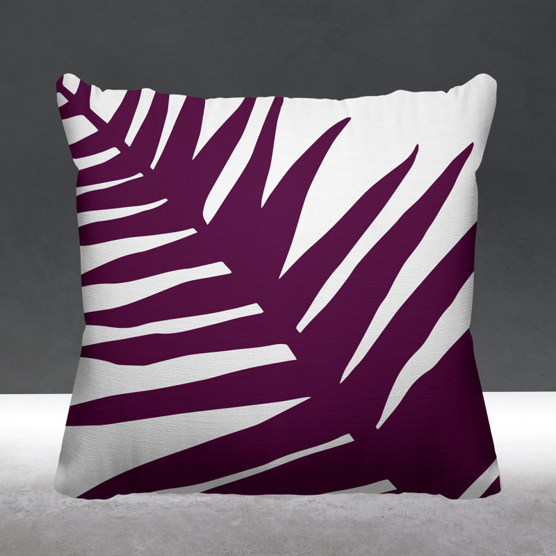 Fielding Outdoor Reversible Throw Pillow, 19W" x 19H", Purple