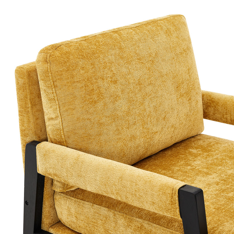 Fauteuil Janell Mid-Century Modern, Yellow