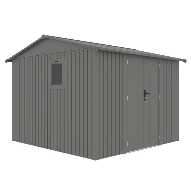 Rowlinson Brentvale Premium Apex Metal Shed, 10 x 10 ft