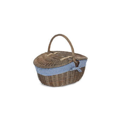 Wicker Picnic Hamper Basket with Lining