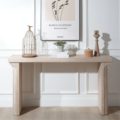 Console moderne minimaliste en bois de 58 po pour vestibule, salon et couloir - Décoration polyvalente
