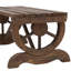2 bancs de patio extérieurs, mobilier de jardin en bois rustique, capacité de 550 lb, siège de jardin brun pour 2 personnes