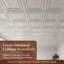 Tuile de plafond en PVC lisse 24 po L x 24 po-97646879