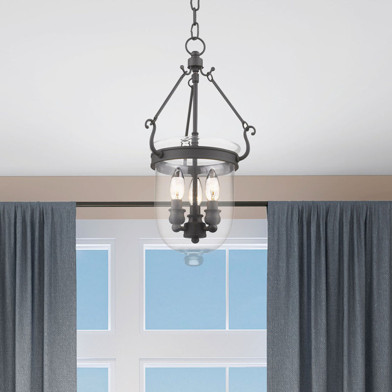 Luminaire suspendu simple urne Husman, H 20 po x l 10 po x P 10 po, Bronze