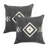 Modern Black/White Geometric Stonewashed Handmade Cotton Throw Pillow Set