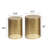 Set Of 2 Hollow-Carved Round Metal End Tables-590773689