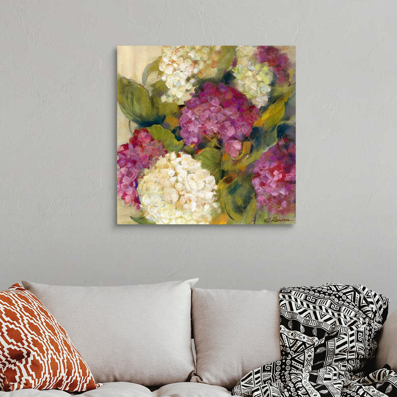 «Hydrangea Delight I», art mural sur toile, H 30 po x l 30 po x P 1,25 po, Toile tendue