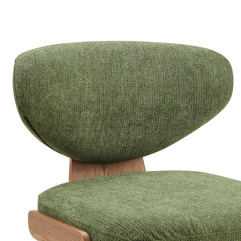 Nohl Swivel Home Office Desk Chair with Bentwood Back and seat, Green