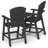 2-Person 26'' Outdoor Tall Adirondack Chairs With Table-1366476272