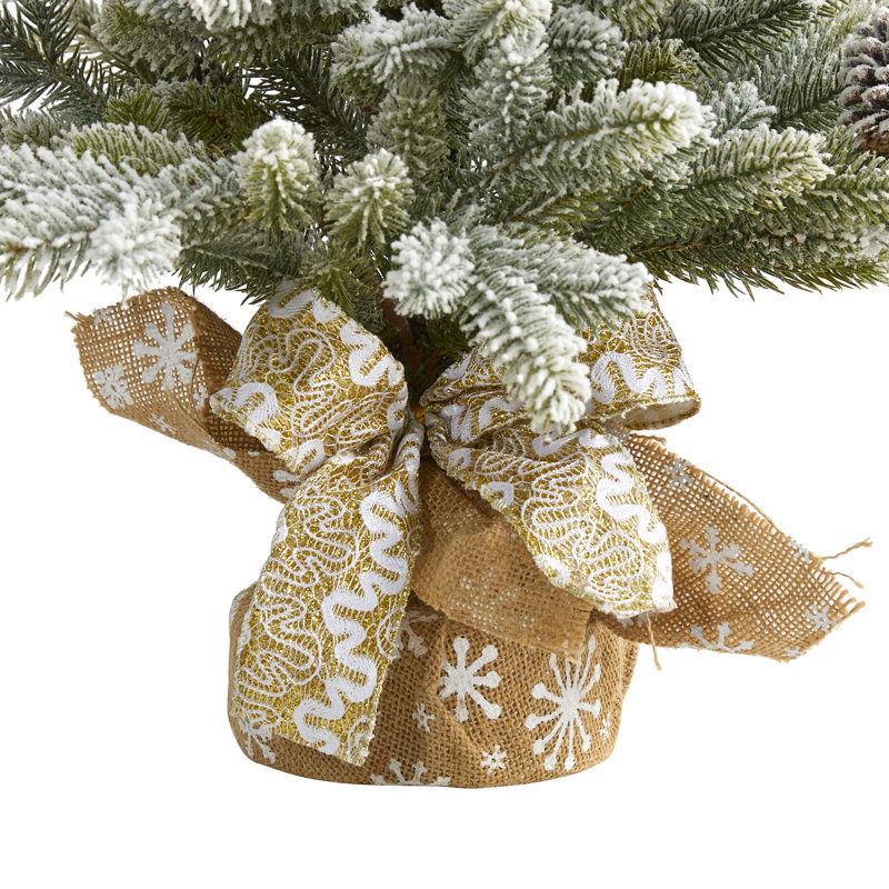 Sapin de Noël artificiel floqué 2 '