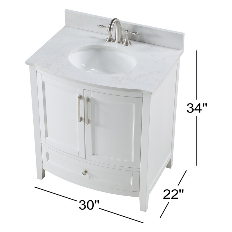 Ensemble de meuble-lavabo simple 30 po Aleeshba