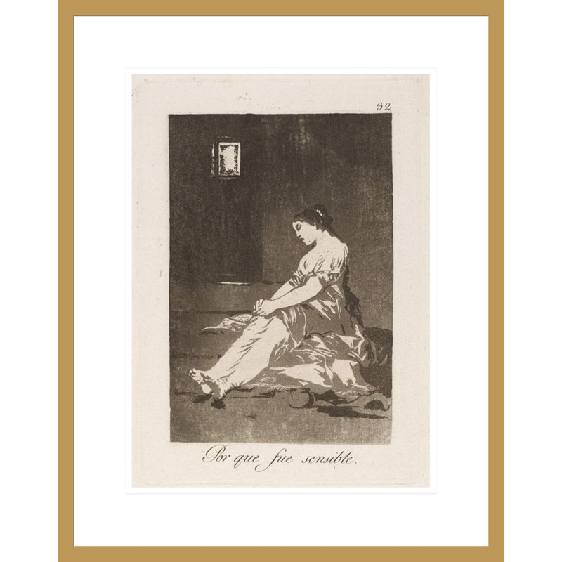 Par conséquent, il est judicieux. «(She she was susceptible.)» Par Francisco de Goya - Estampe numérique encadrée