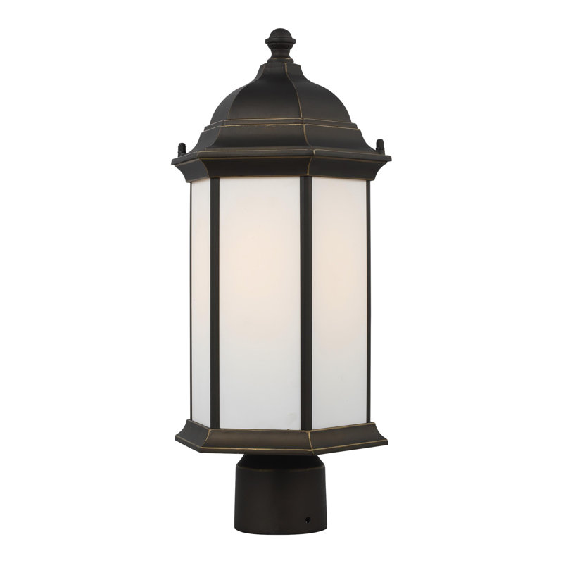 Lampadaire d'extérieur à une lumière Sevier , Bronze antique / givré, Bronze Antique