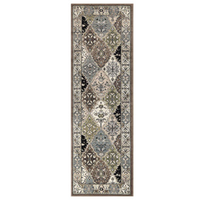 Francesca Modern Damask Artistic Neutral Indoor Area Rug