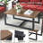 Arundel 5 Person Outdoor Patio Rattan Conversation Set With 47.2 Wide Table-1151241932