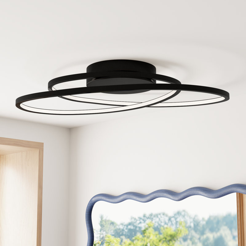 Ayers Single Light Acrylic LED Flush Mount
