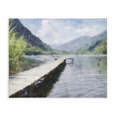 Toile Dappled Lake Dock, design par Kim Curationa